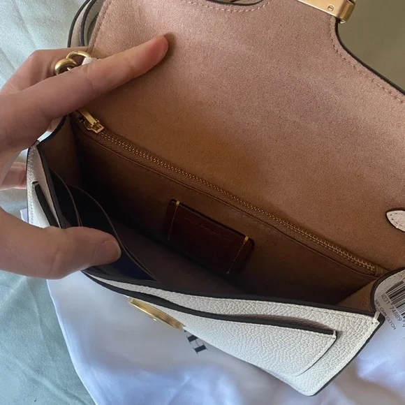 Coach Tabby Chain Clutch in Chalk - Picture 4 of 8